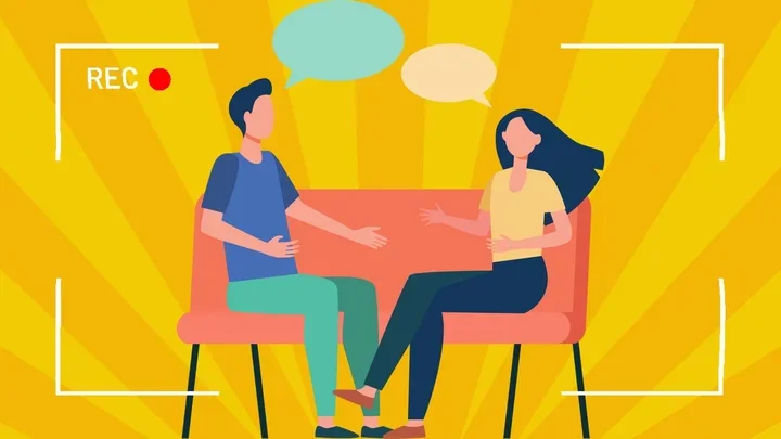Animated Time to Talk video cover with active conversation graphic.
