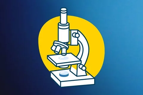 Animated Icon of microscope