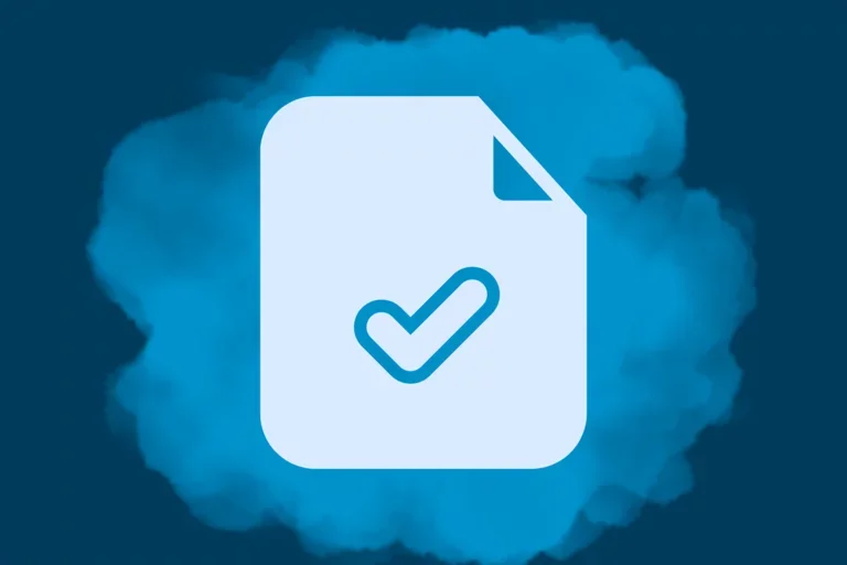 Application approval check on graphic background 