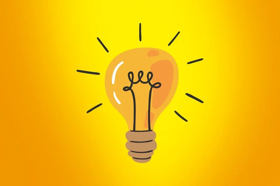 Light bulb image for bringing new ideas and feedback to the center