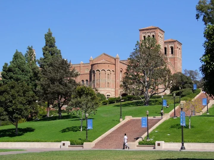 UCLA campus yard and steps view