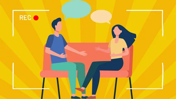 Animated Time to Talk video cover with active conversation graphic.