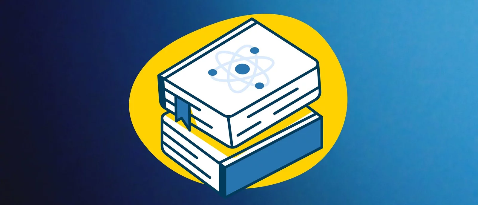 Book Icon on blue background
