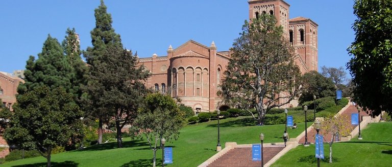 UCLA campus yard and steps view