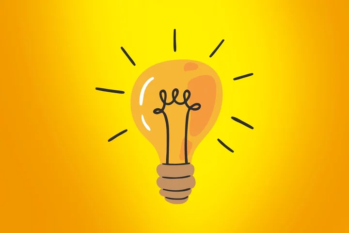 Light bulb image for bringing new ideas and feedback to the center